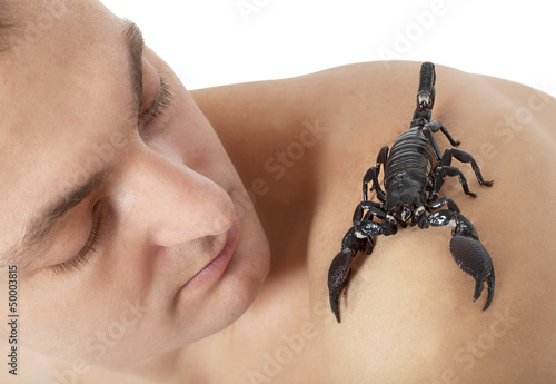 Man with scorpion