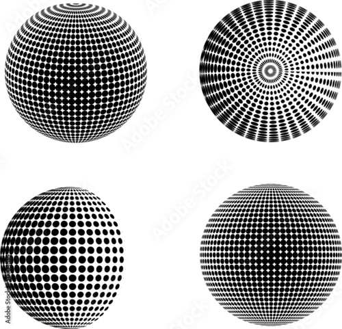 Collection of halftone spheres