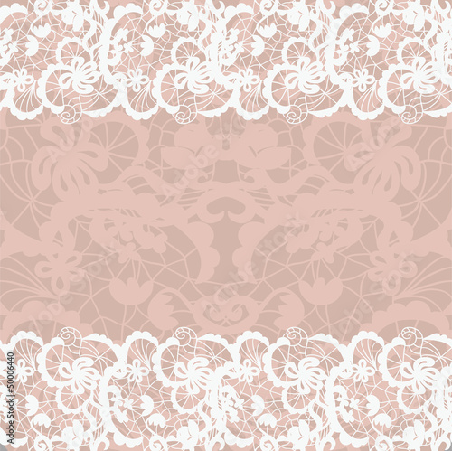 Horizontal seamless background with a floral ornament
