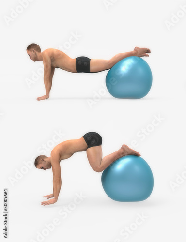 Hombre haciendo ejercicios de pilates