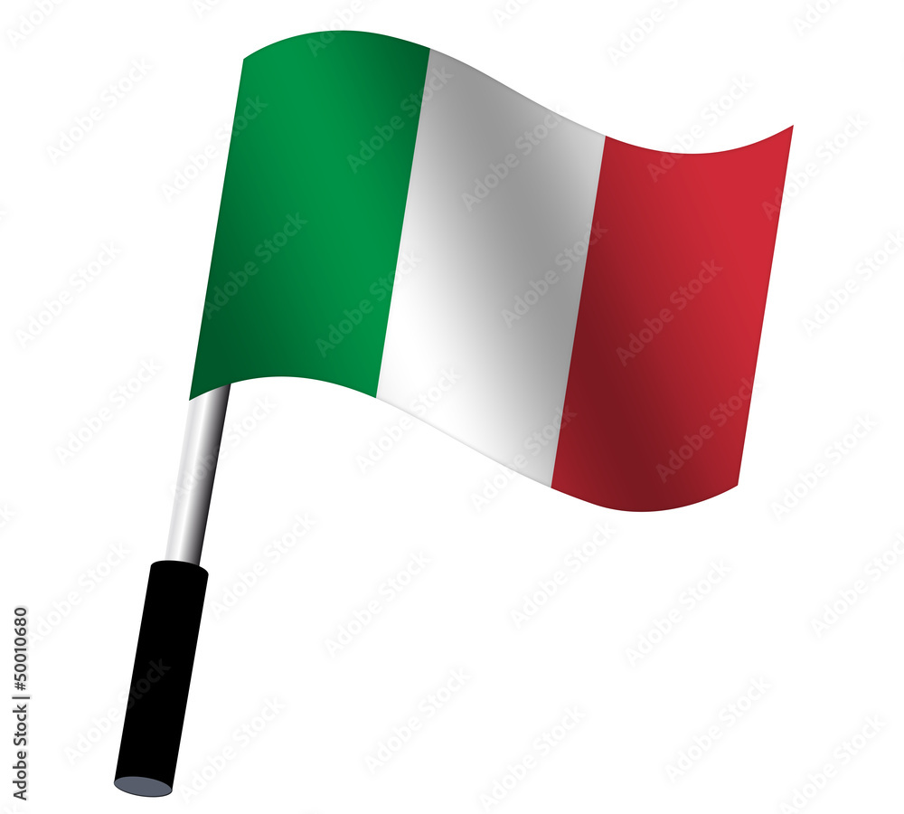 Flagge Italien wehend Stock Illustration