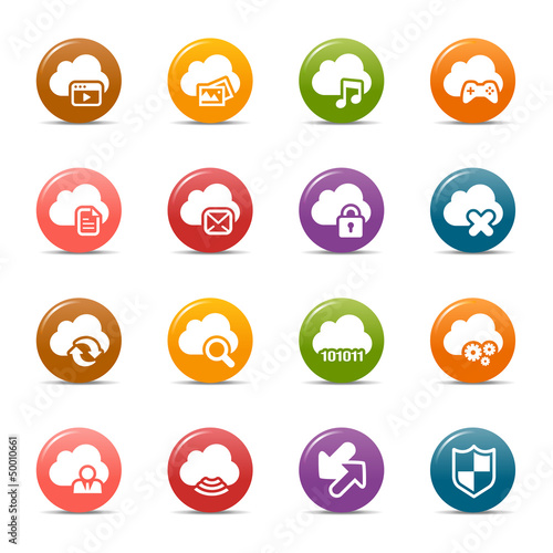 Colored Dots - Cloud computing Icons