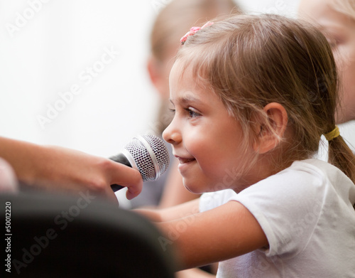 Child being interviewed