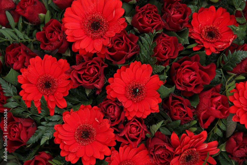 red floral arrangement red floral arrangement