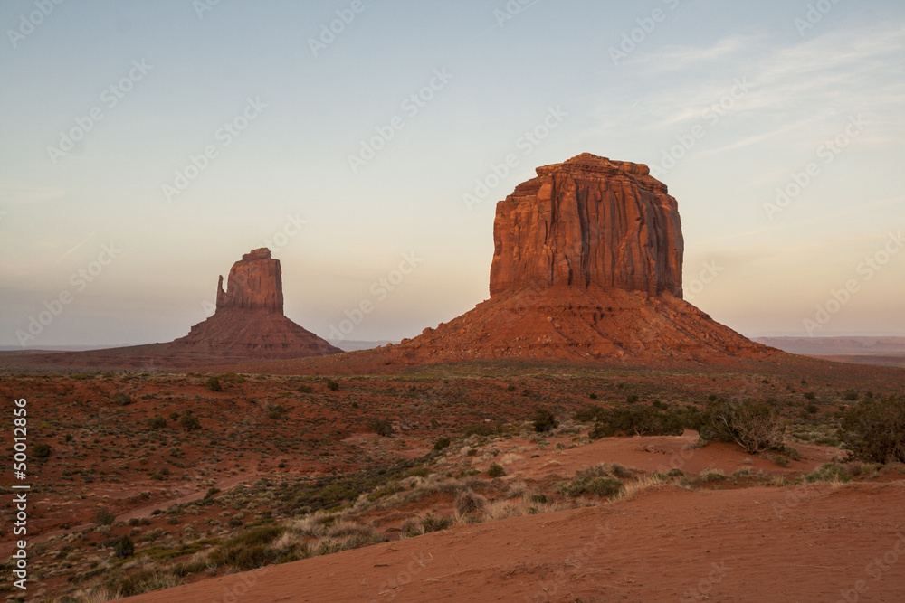 Dusk view of Monument Valley