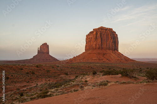 Dusk view of Monument Valley