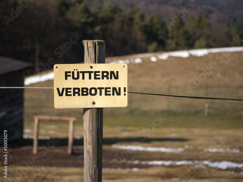 Obraz na płótnie Tiere füttern verboten