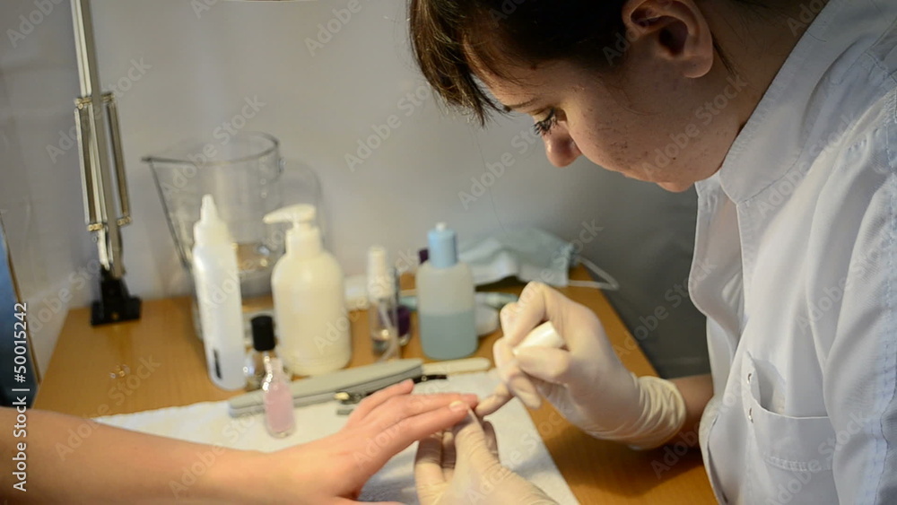 manicurist at work manicurist at work