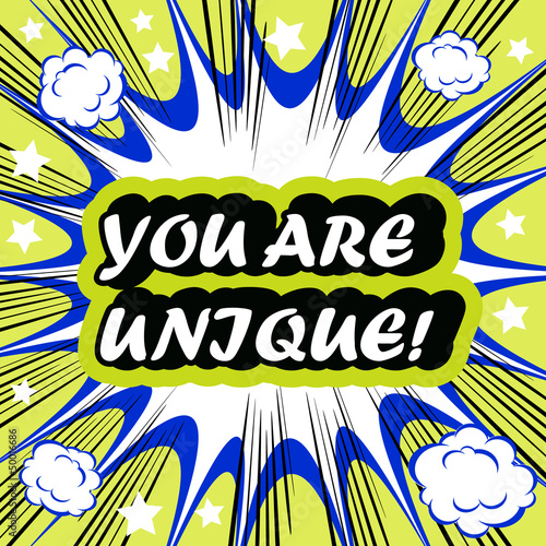 You Are Unique  card banner tag
