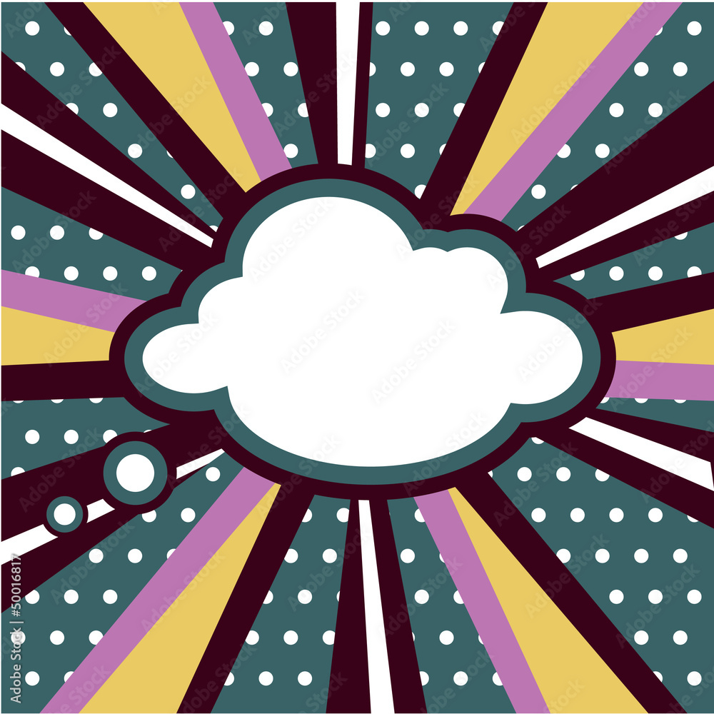 Boom, Pop art inspired illustration of a explosion cloud