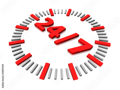 Dial with a sign of a round-the-clock