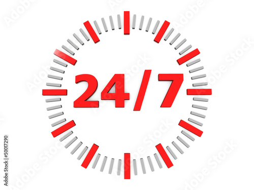 Dial with a sign of a round-the-clock
