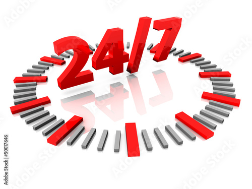 Dial with a sign of a round-the-clock