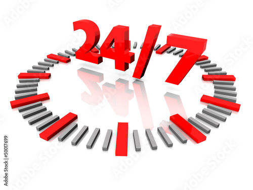 Dial with a sign of a round-the-clock
