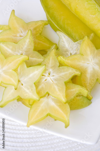 close up starfruit