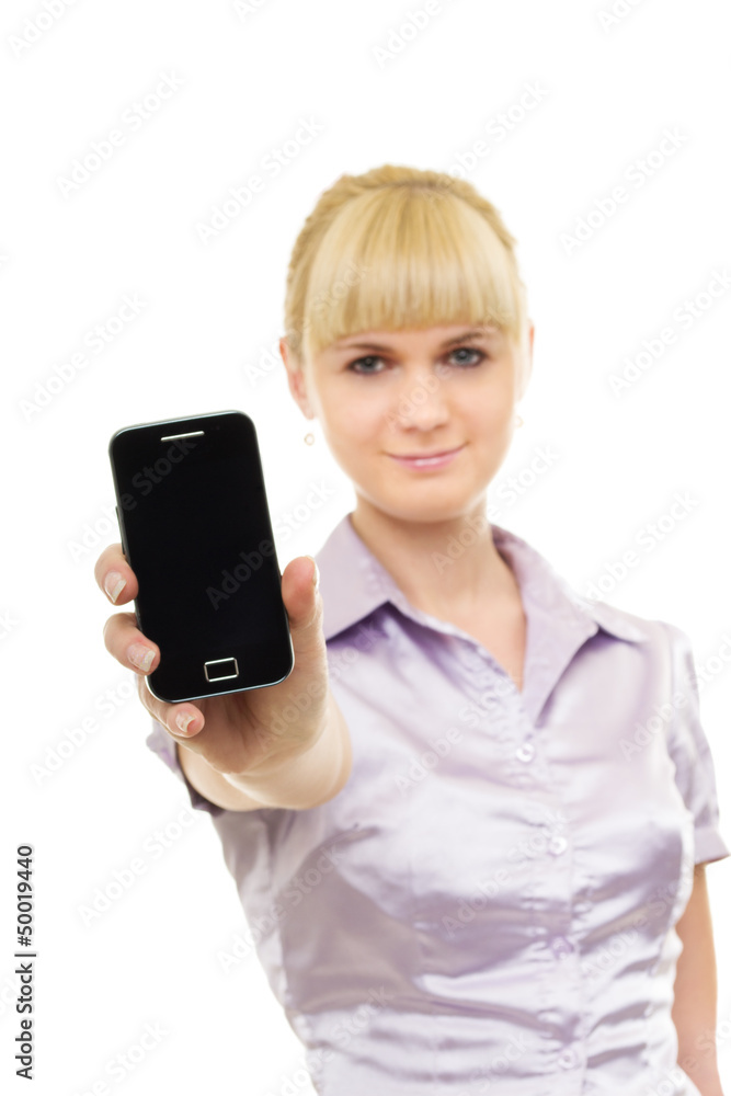 Young woman with mobile