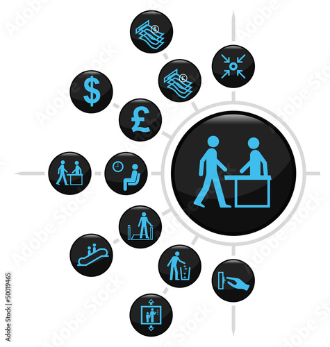 Business and office related icon set