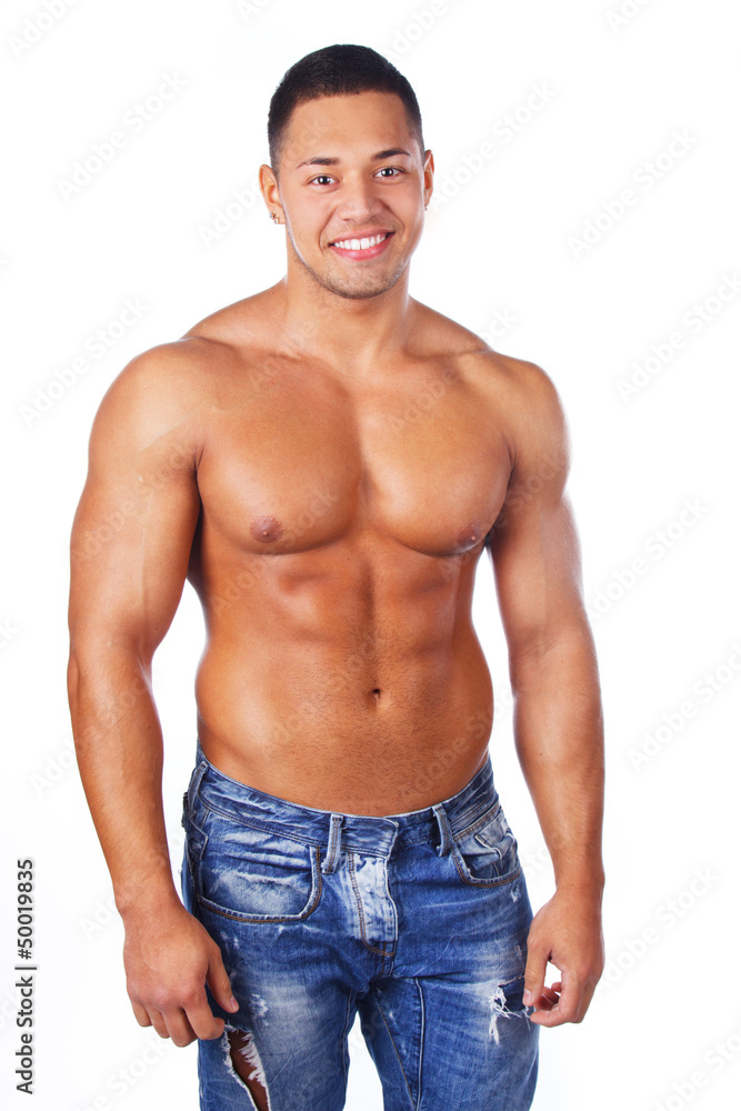 Image of half naked man