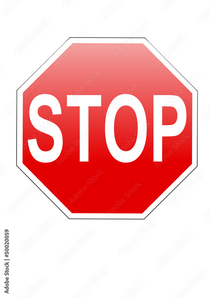Stopschild mit leichtem Nebel Stopschild mit leichtem Nebel