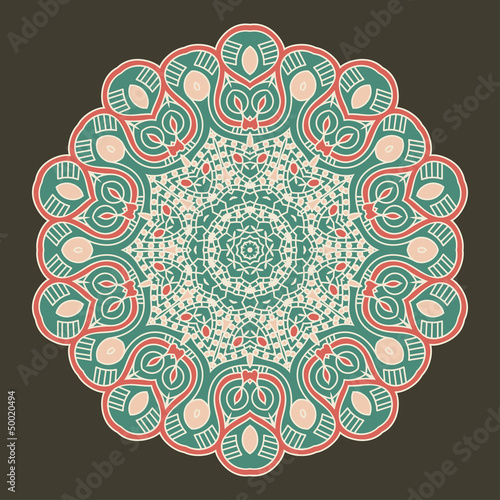 Vector round decorative design element