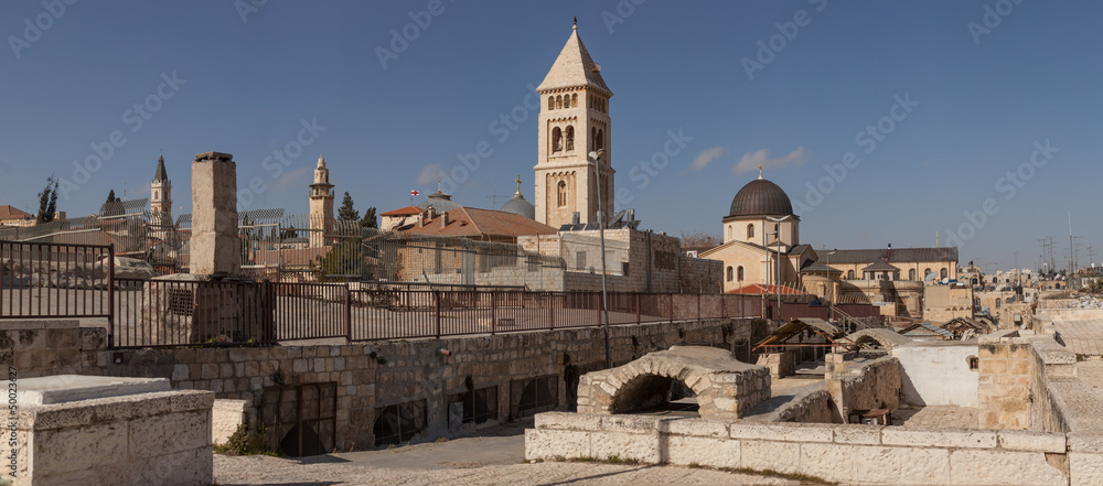 Roofs and towers of Jerusalem