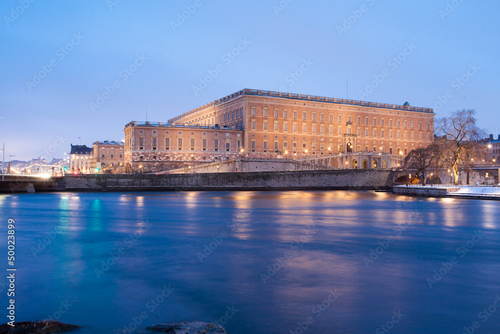 Stockholm - The Swedish Royal Palace by night