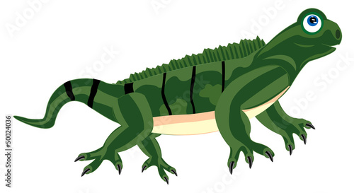 Pangolin iguana on white background © santa43