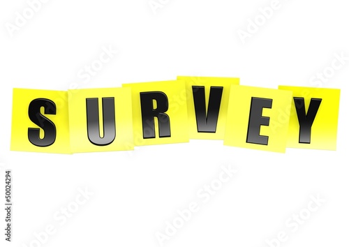 Survey in yellow note
