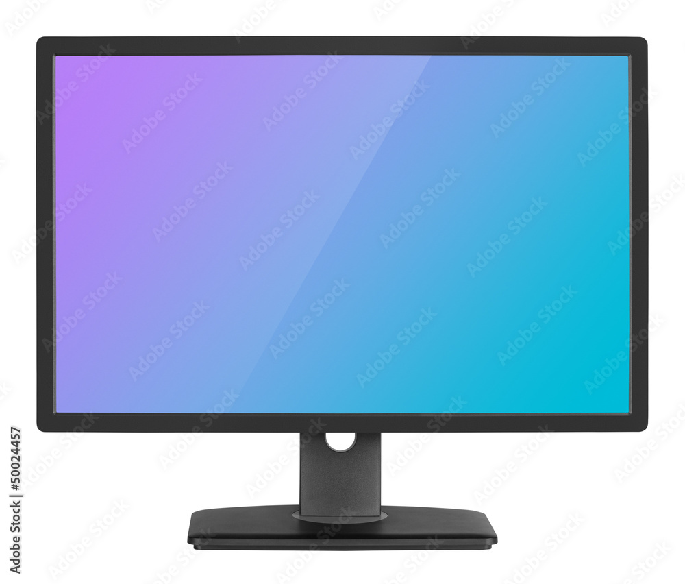Professional computer monitor on white with clipping path Professional computer monitor on white with clipping path