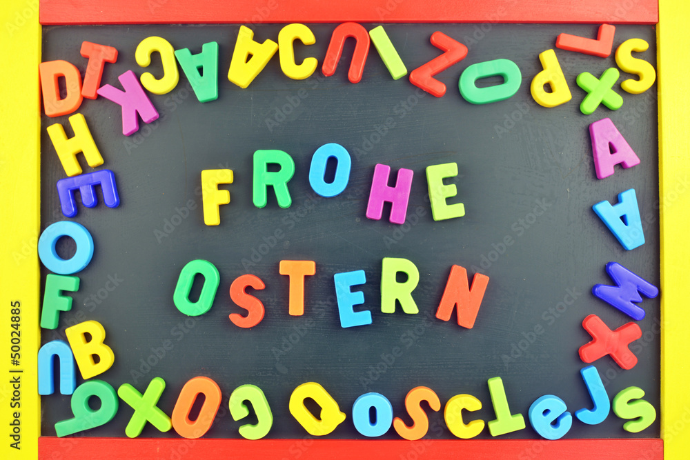 Tafel mit Ostergrüssen Tafel mit Ostergrüssen