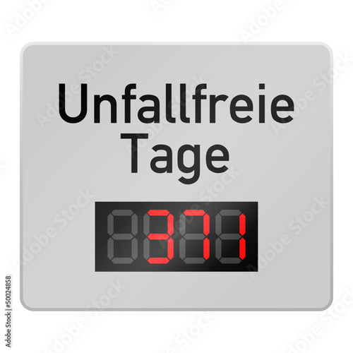 anzeige unfallfreie tage x I