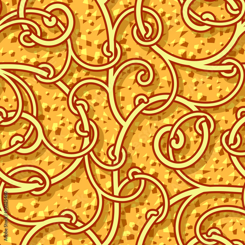 Seamless abstract liana twisted tendril background