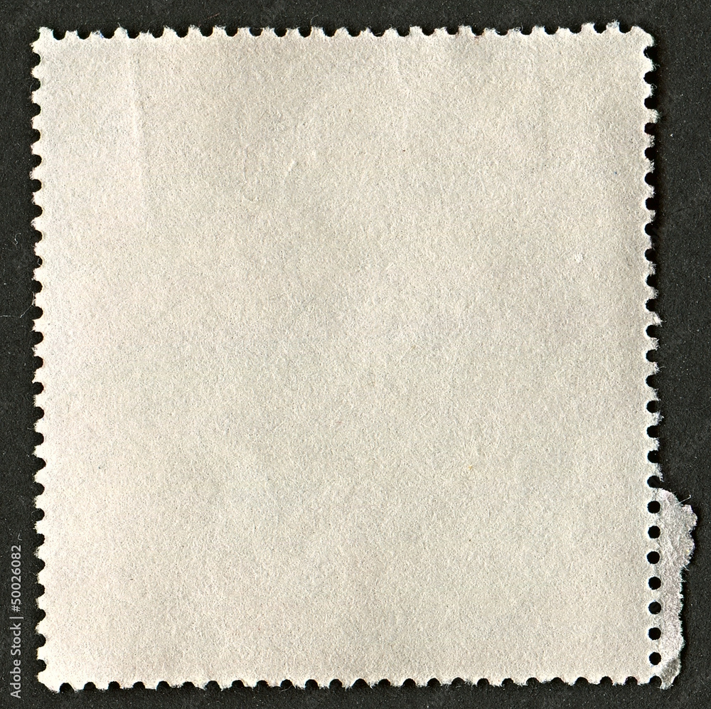 Fototapeta premium The reverse side of a postage stamp.