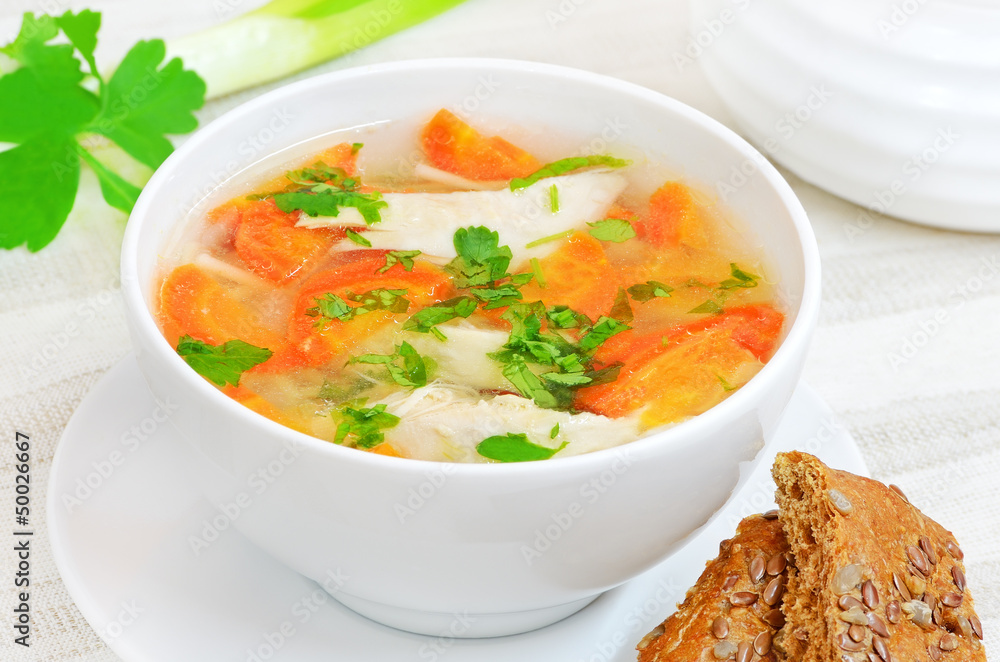 Chicken soup with vegetables Chicken soup with vegetables