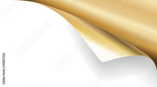 Papier Ecke Gold rechts oben