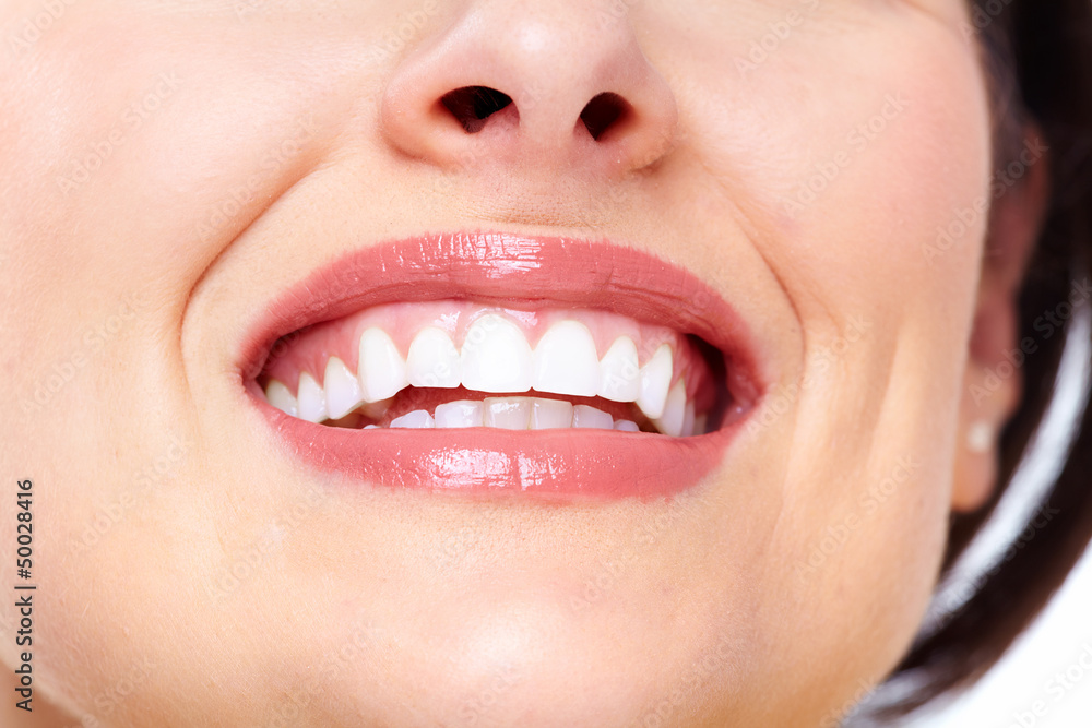 Naklejka premium Beautiful woman smile.