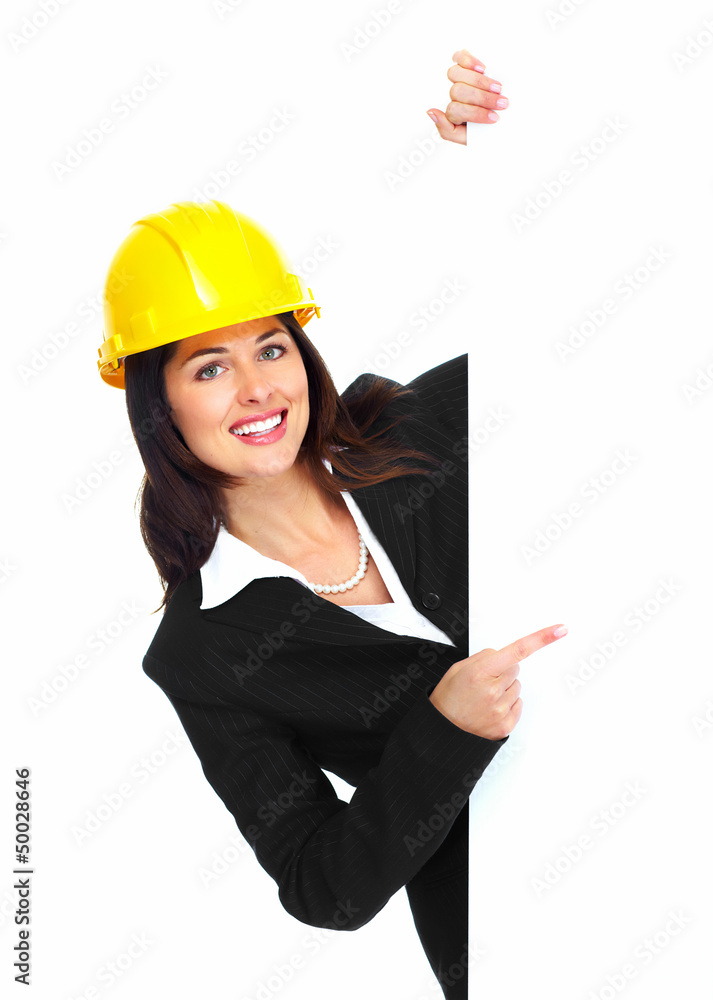 Worker contractor woman. Worker contractor woman.