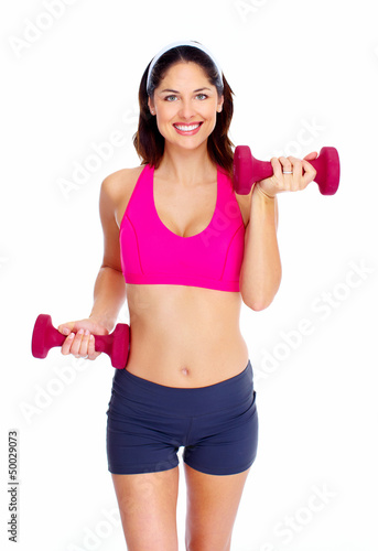 Young beautiful fitness woman.