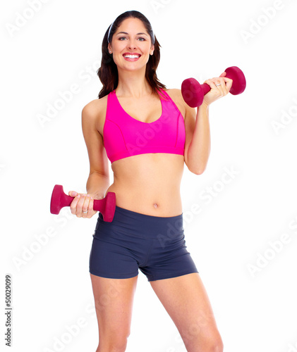 Young beautiful fitness woman.