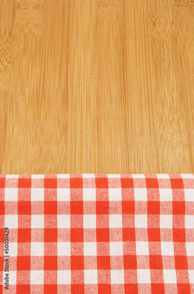 Tablecloth on wooden table background Tablecloth on wooden table background