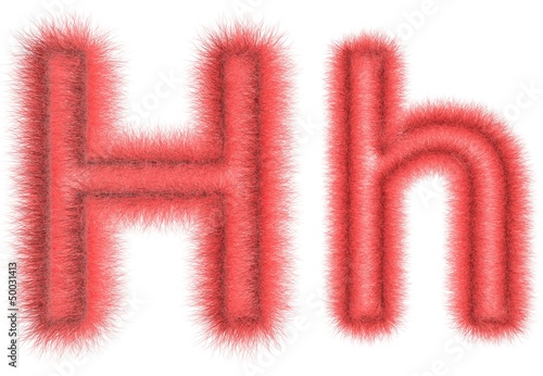 Symbol  H  from wool