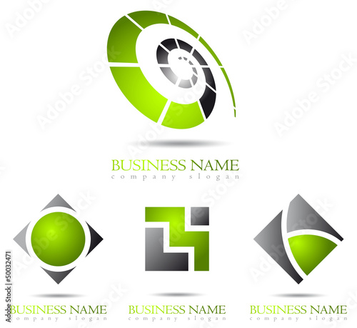 Business logo green design