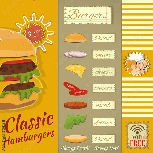 Burgers Menu