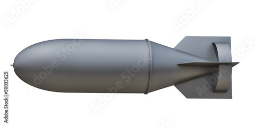 aerial bomb on a white background photo