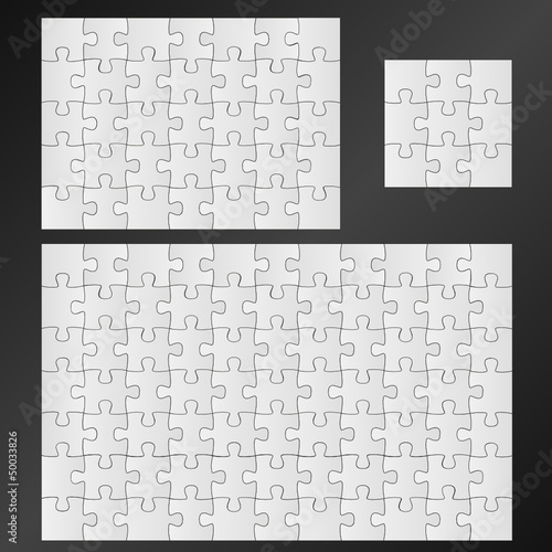 puzzle vector pieces template photo