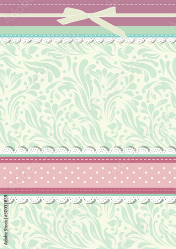 Retro background for valentine day card vector