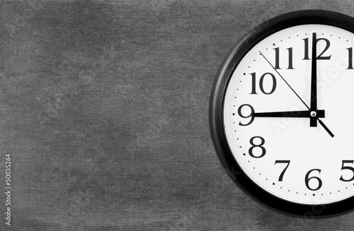 Wallpaper Mural Clock and blank school board Torontodigital.ca