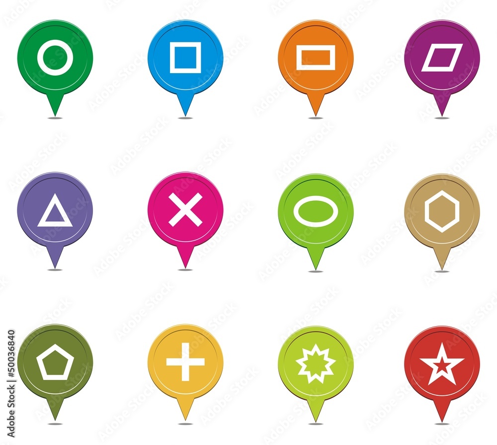 colorful shape pointers colorful shape pointers