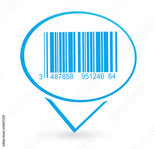 code-barres sur signet bleu