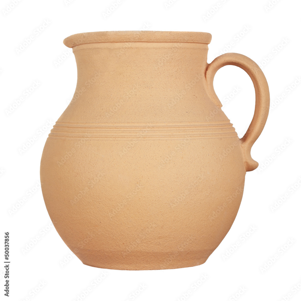 Jug on white background